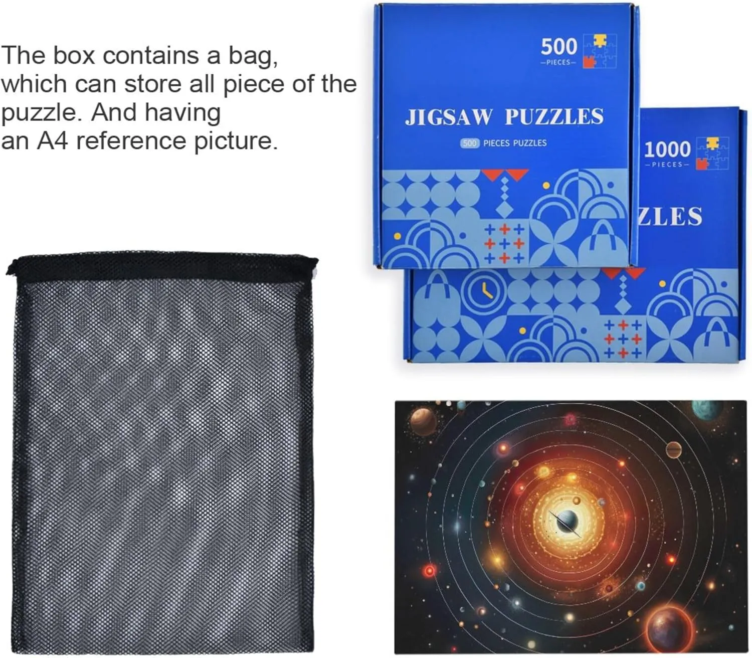 monotonous brain Pieces Toy Games Educational Gift Home Decor for Adults Kids S0400759 Space Galaxy Solar System NASA Jigsaw Puzzles 1000 