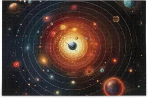 monotonous brain Pieces Toy Games Educational Gift Home Decor for Adults Kids S0400759 Space Galaxy Solar System NASA Jigsaw Puzzles 1000 