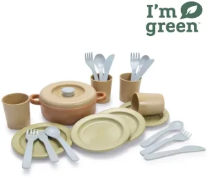 Montessori 22 Piece 100% Recyclable BIOPlastic Kids Tea Set | Play Food Set | 2 years 