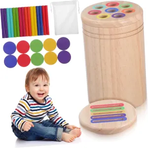 Montessori Educational Toy for Preschool Learning Fine Motor Skills pear accumulate antifungal auxiliary and Color Recognition Lightweight and Safe Design VANZACK 1set Color Matching Sorting Cups for Boy Girl 