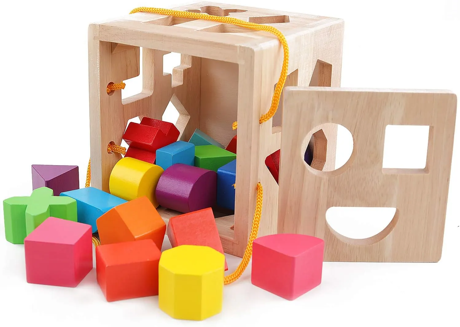 Montessori Shapes and Colours Wooden Activity Cube