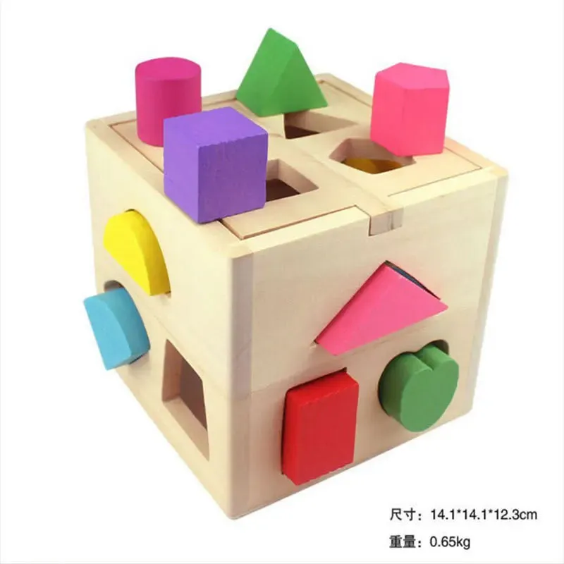 Montessori Shapes and Colours Wooden Activity Cube