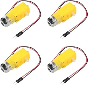Motor DC Gearbox sardonic Motor Dual Shaft 200RPM DC 3-6V Gear Motor for DIY Car Robot Motor Kit(with Cable) 4pcs TT 