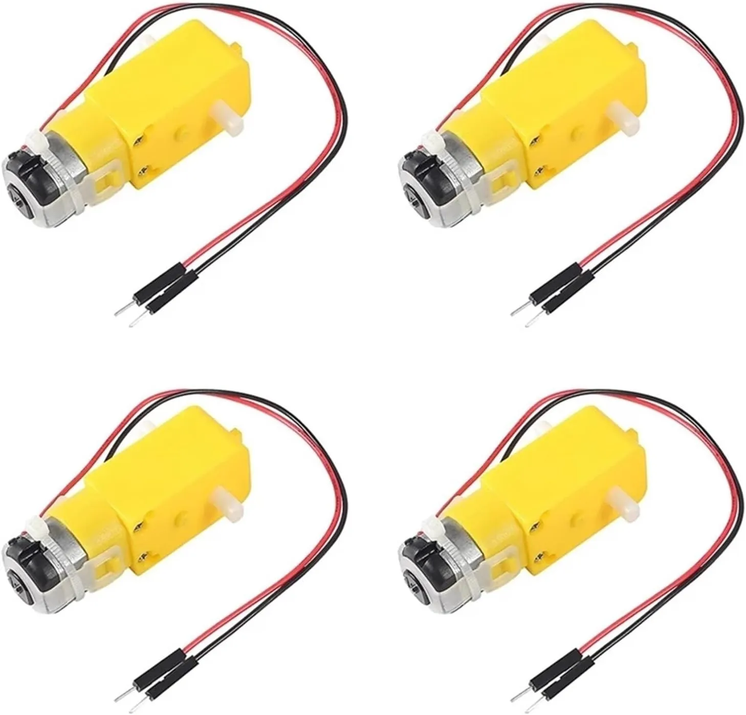 Motor DC Gearbox sardonic Motor Dual Shaft 200RPM DC 3-6V Gear Motor for DIY Car Robot Motor Kit(with Cable) 4pcs TT 