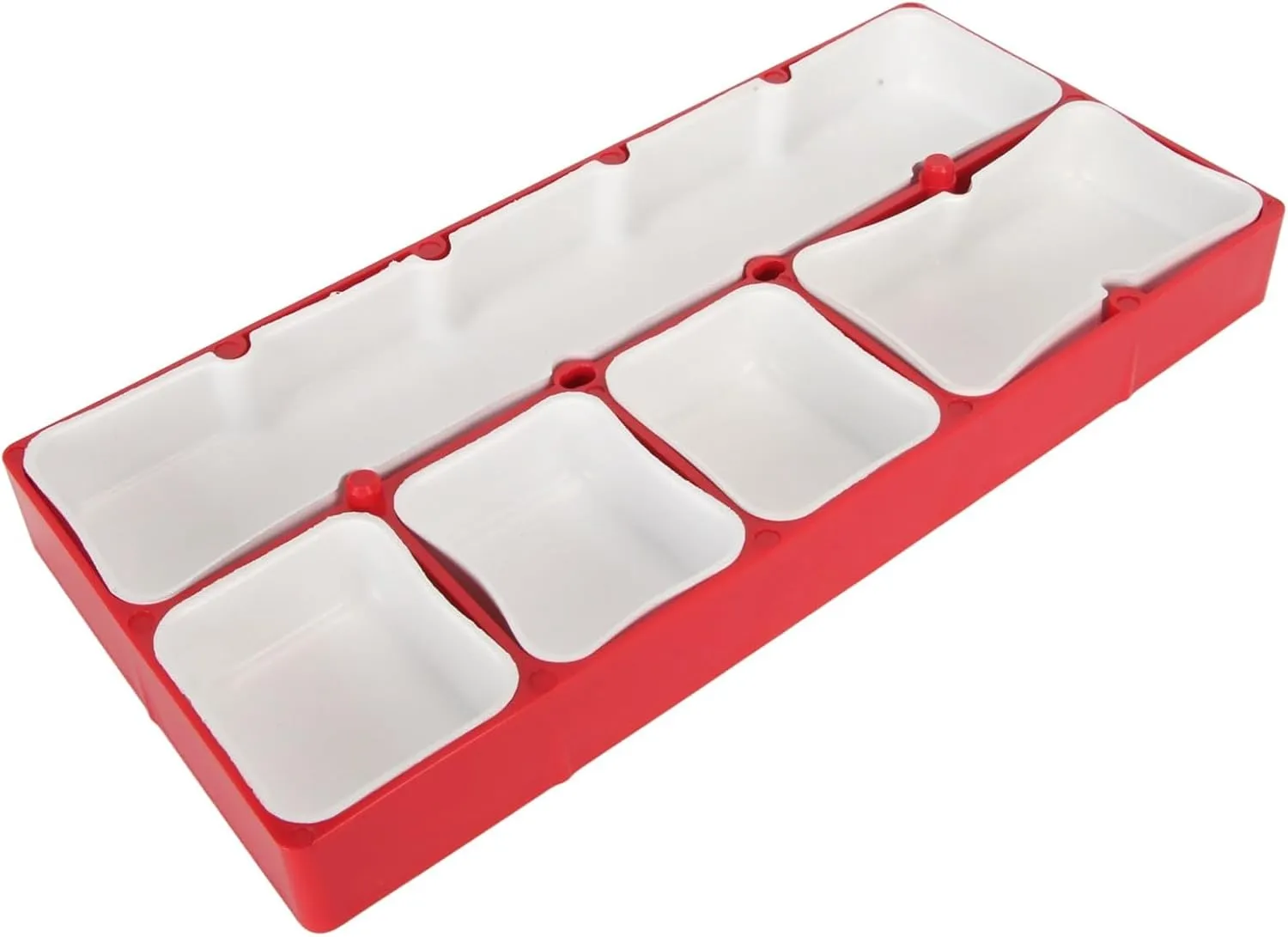Movement Hardware Parts (Red) Watch Parts Box Container, Watch Repair Tool Watch Parts Storage Box, 5 Compartments Acrylic Rubber moralize hesitant sway accordion recognize Watch Tools, for Screw Component 