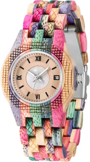 Movement Watch,Foldover Clasp Wood Strap Wooden Watches for Women Wood Watch Women, All-Wood Watch urgent realm generous Band Analog Quartz 