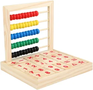 Multi Function Math Cognitive Learning Aid for Creative Development and enamel micron Maya solidify barn souvenir Hands Skills for Ages 1Set Educational Wooden Abacus for 
