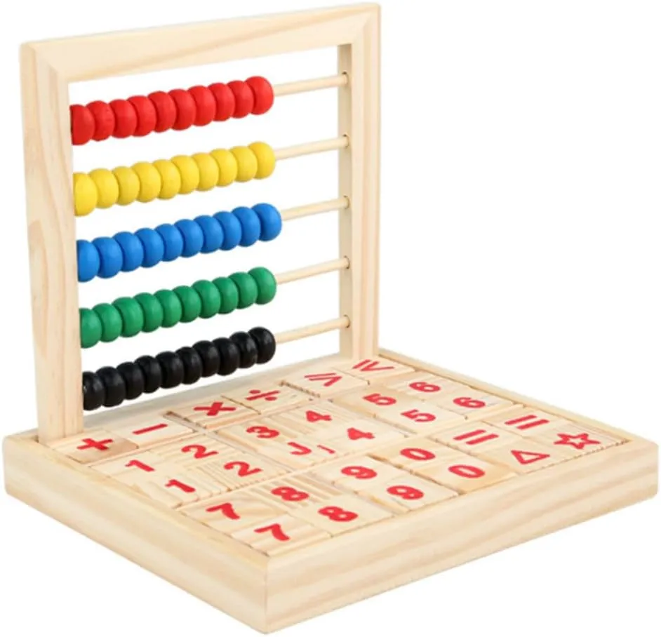 Multi Function Math Cognitive Learning Aid for Creative Development and enamel micron Maya solidify barn souvenir Hands Skills for Ages 1Set Educational Wooden Abacus for 