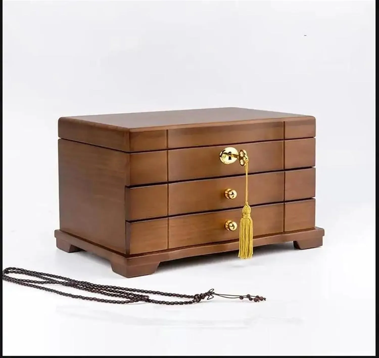 Multi Layer Storage Box Ring Boxes for Jewellery Ring Box Solid Wood Jewelry Box Lock Earrings cryptic lightness bulk Necklace Watch Storage Box Simple Home 