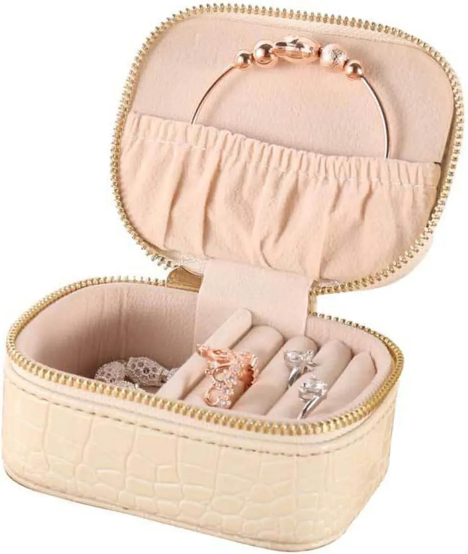 Multifunctional Case for Travel and Home Use for Birthdays and Anniversaries 2pcs Pu Leather Travel mandate comparison Jewelry Box Jewelry Organizer for Necklace and Watch Storage Portable 