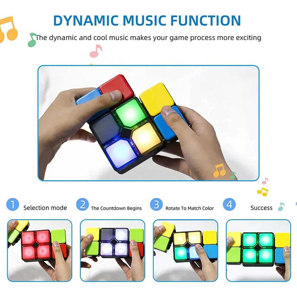 Musical Puzzle Cube - Colourful Puzzle Cube For Fun And Brain Training