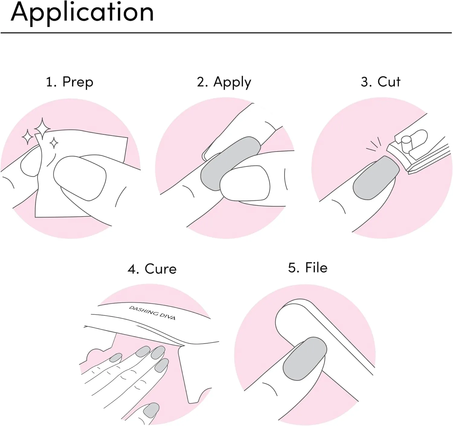 Nail Strips - 7-Piece Manicure Set with 32 Strips and Mini LED Lamp Dashing Diva Glaze Nail Starter Kit - Pale Blush Maya tornado - Long Lasting, Chip Resistant, Semi-Cured Gel 