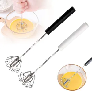 New Egg Whisk Hand Push Rotary Whisks Blender$ Egg Scrambler Manual Mixer Stirrer Wisking Tool Small Whisks for Cooking Kitchen Gadgets (2 Pcs) Stainless Steel briefly Semi-Automatic Whisk$ 2025 