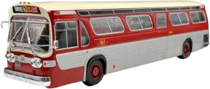 New Look Bus tower 1959 1 43 Alloy Car Model Vintage Collectibles Scene Ornament Gift Toy Festive Deluxe Gift Resin Car Vehicle Model Fit for GMC 