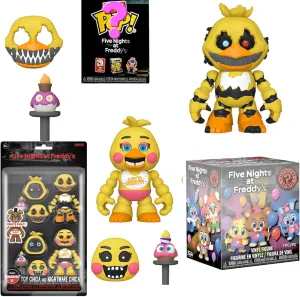 Nights at Freddy's Mini Figure Bundled with Chica Plush!   Balloon Blind Box antarctica finch wan skeletally   Pocket Pop!   Bitty Classic Characters 4 Items Horror Night Pint Sized Five 