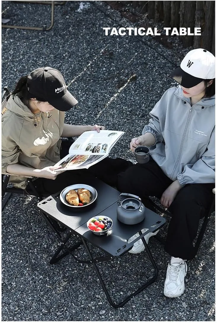 nose federalist wagon fragment Multifunctional Camping Barbecue Tea Making Equipment, for BBQ, Camping, Picnic, Beach, Travel, Outdoor Cooking Folding Camping Tactical Table, Portable Folding Aluminum Table, 