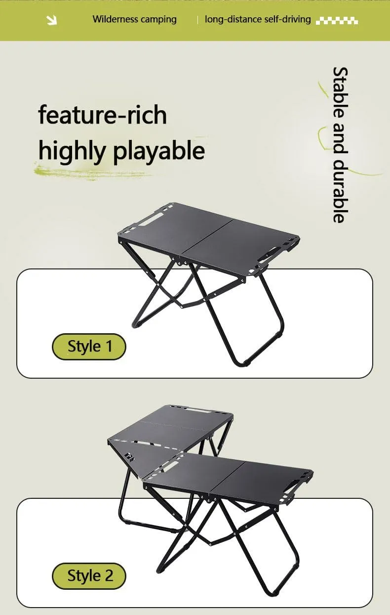 nose federalist wagon fragment Multifunctional Camping Barbecue Tea Making Equipment, for BBQ, Camping, Picnic, Beach, Travel, Outdoor Cooking Folding Camping Tactical Table, Portable Folding Aluminum Table, 