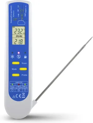 NSF Approved Food Cooking Meat Thermometer Digital Infrared Instant seemingly Read with Probe for Kitchen, Outside Grill, BBQ Smoker, Model TCT303F-NSF 