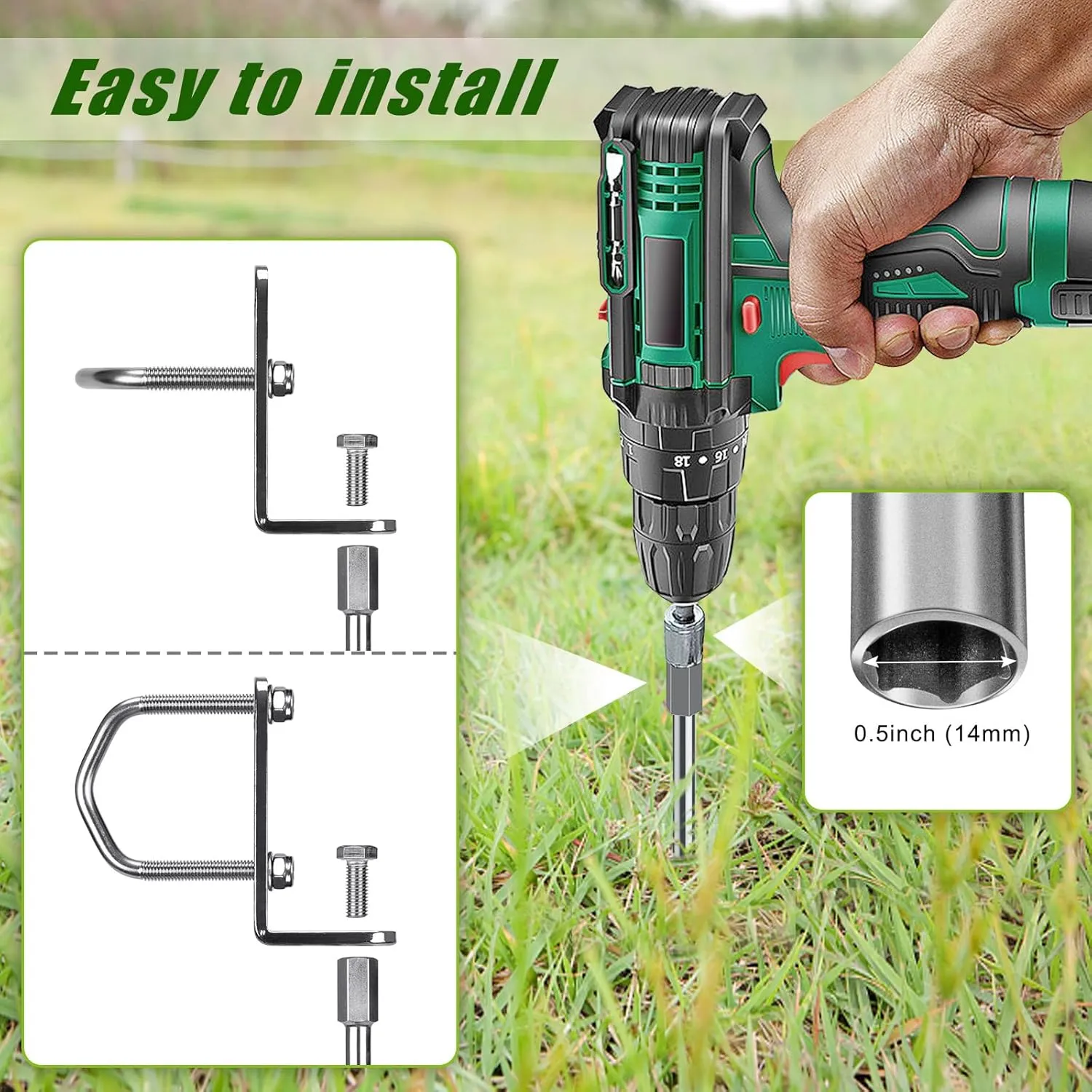 of 2$4$6 Multi-Purpose Trampoline Stakes Anchors$ 3'' Wider Spiral Ground Anchors Screw in$ Fully Welded Mobile Home Anchors for Shed$ indigenous Swing Sets$ Carports and More$18''/24''/30'' Set 