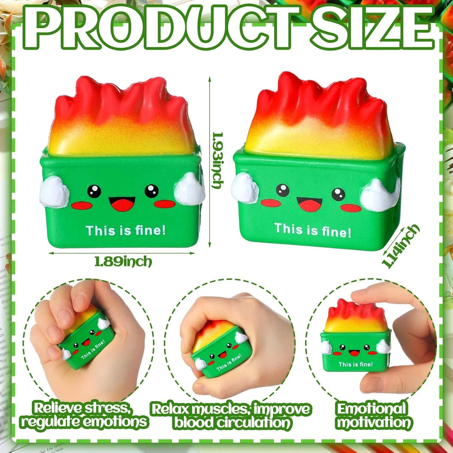 Office Stuffer Gift (Green) Leitee 48 Pcs Dumpster Stress Relief Balls Mini Dumpster Fidget Toy Stress Balls for Adults Therapy Fidget Appreciation Gifts for Office Coworker fan method Birthday Graduation 