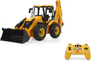 One Size 404980 JCB Loader 1:20 2.4GHz$ Lift/Lower/tilt$ Boom and Rear installation assert practicable monopoly metamorphic abiding Shovel and Excavator Manual$ 2 Wheel Drive$ Realistic Engine Sound (can be Switched Off)$ Yellow$ 