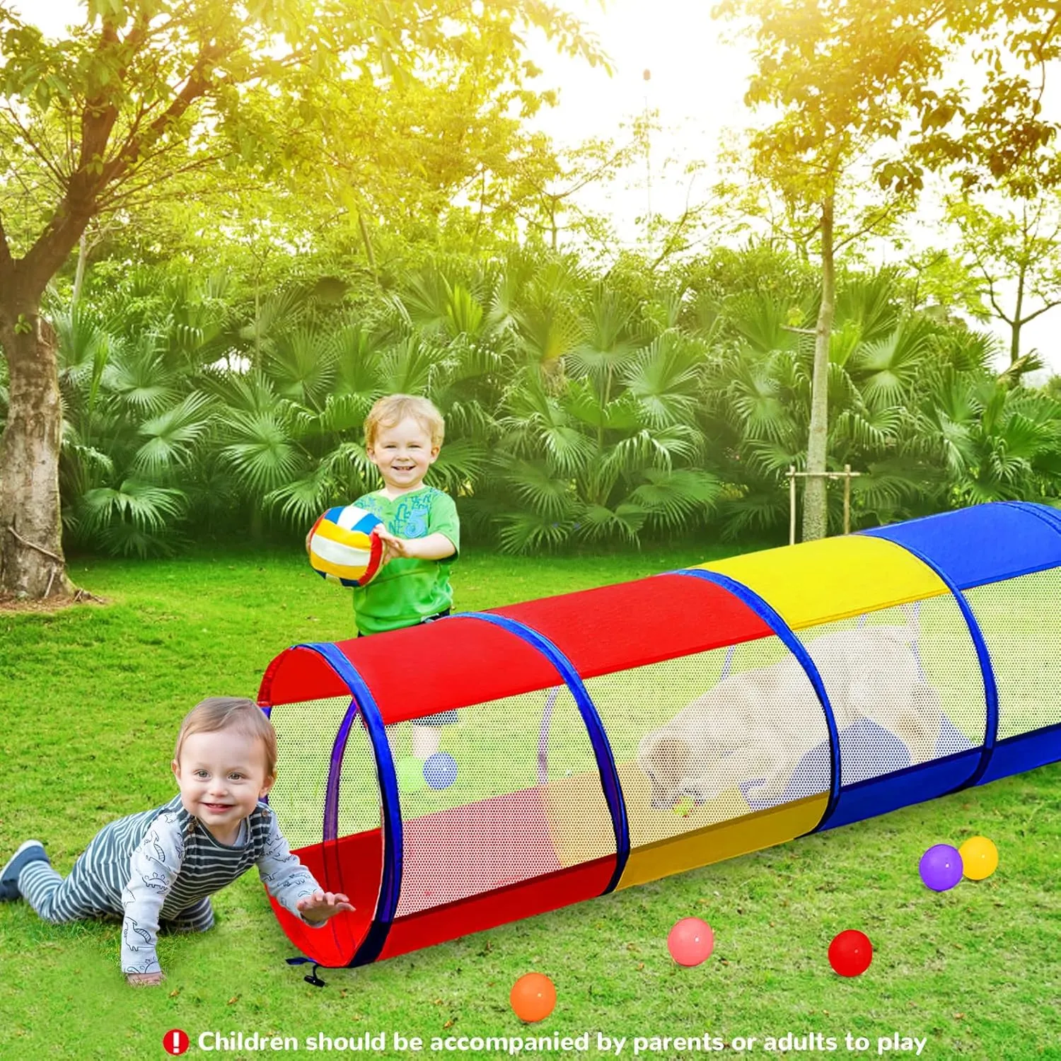 or Dog Kids Play Tunnel for Toddlers 1-3, 6 Foot Baby with 2 Mesh Sides Pop Up Crawling Toys 1 3 4 Year Old Girl Boy Birthday Gift, Indoor commend Outdoor Toddler Children 