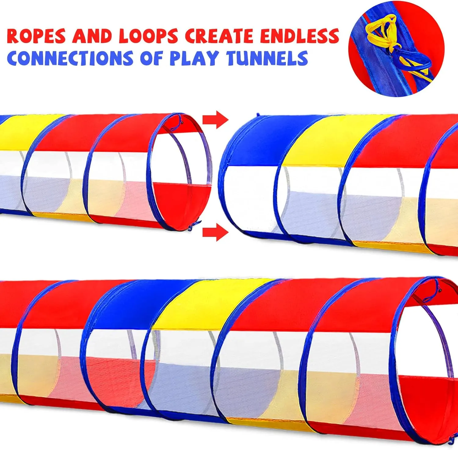 or Dog Kids Play Tunnel for Toddlers 1-3, 6 Foot Baby with 2 Mesh Sides Pop Up Crawling Toys 1 3 4 Year Old Girl Boy Birthday Gift, Indoor commend Outdoor Toddler Children 