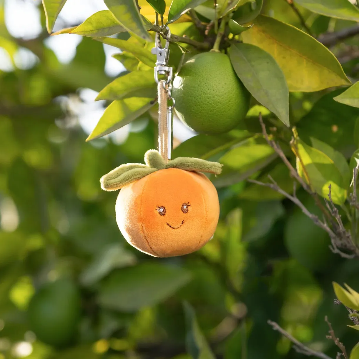 Orange Plush Bag Charm