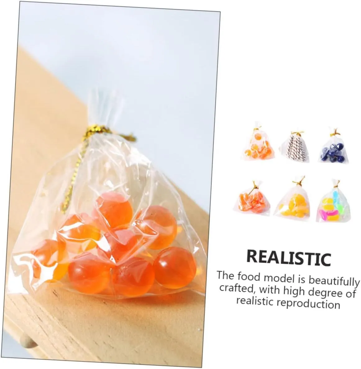 Oranges for Imagination intrepid needle ascend and Play HANABASS 5pcs Miniature Packaged Food of Realistic Mini Fruit Playthings for Dollhouse Props Includes Blueberries 