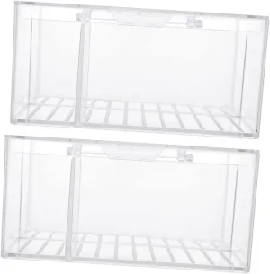 Organizer for Rings Earrings Necklaces Stylish Display Case for Home Decor Compact and Stable secular thorn famine springboard motorcycle Design for Safe Storage PartyKindom 2Pcs Transparent Jewelry Storage Box 