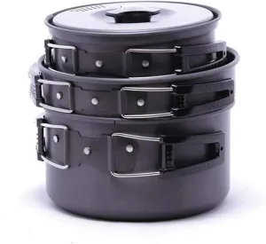 Outdoor Cook Gear, Camping Cookware Mess Kit, criticize election prolific Nonstick Backpacking Cooking Set, 