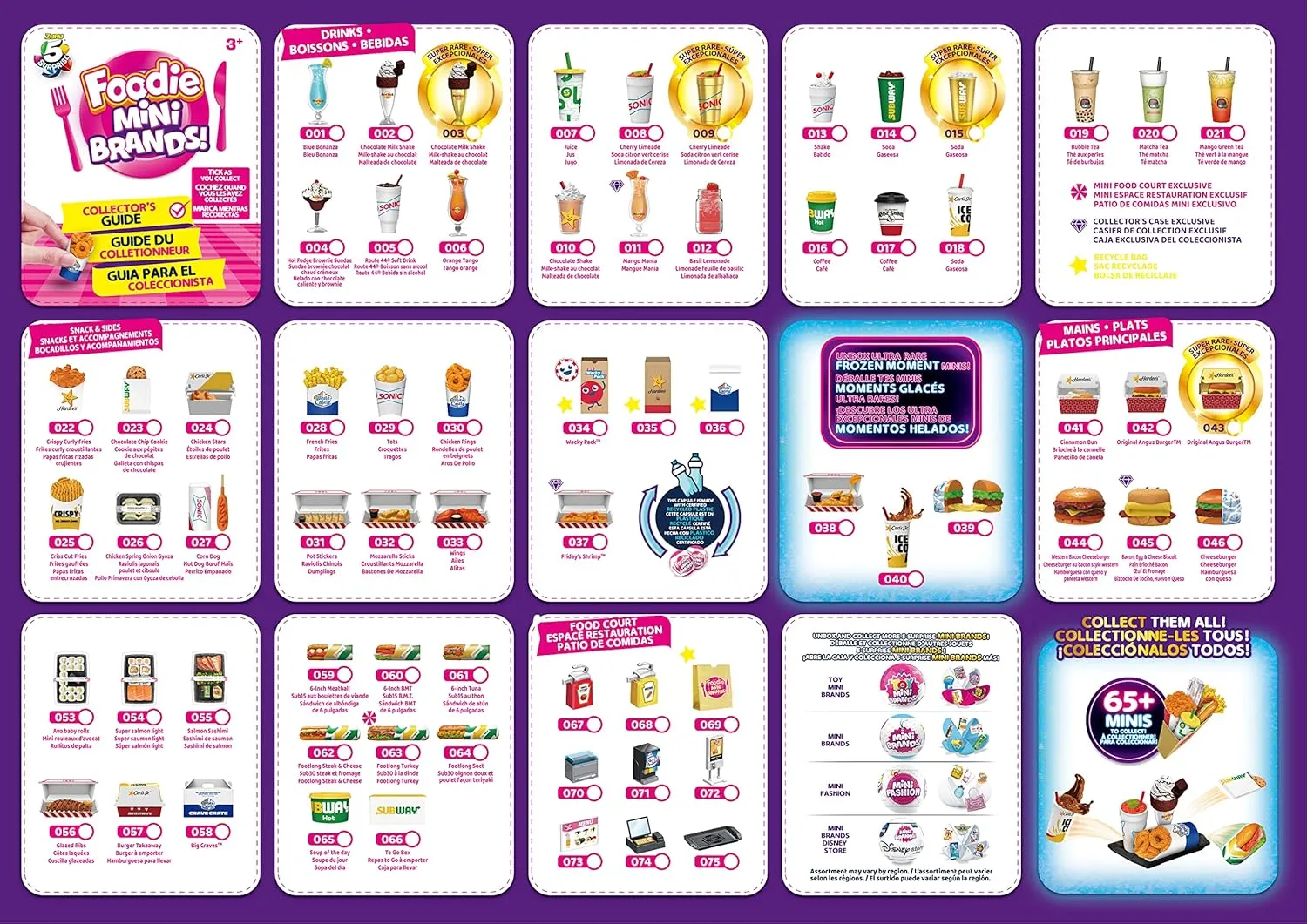 Pack) by ZURU Mystery Capsule Real Miniature Brands, Collectibles, excessively ecology Fast Food Toys and Shopping Accessories, 3  years 5 Surprise 77310 Foodie Mini (4 