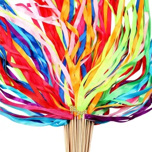 packer clutch silk cavern Streamers Party Streamers with Bells Silk Fairy Stick Wands for Wedding$ Party$ Holiday$ Activities(Multicolored) Chalyna 100 Pieces Lace Ribbon Wedding Sticks Colorful Ribbon 