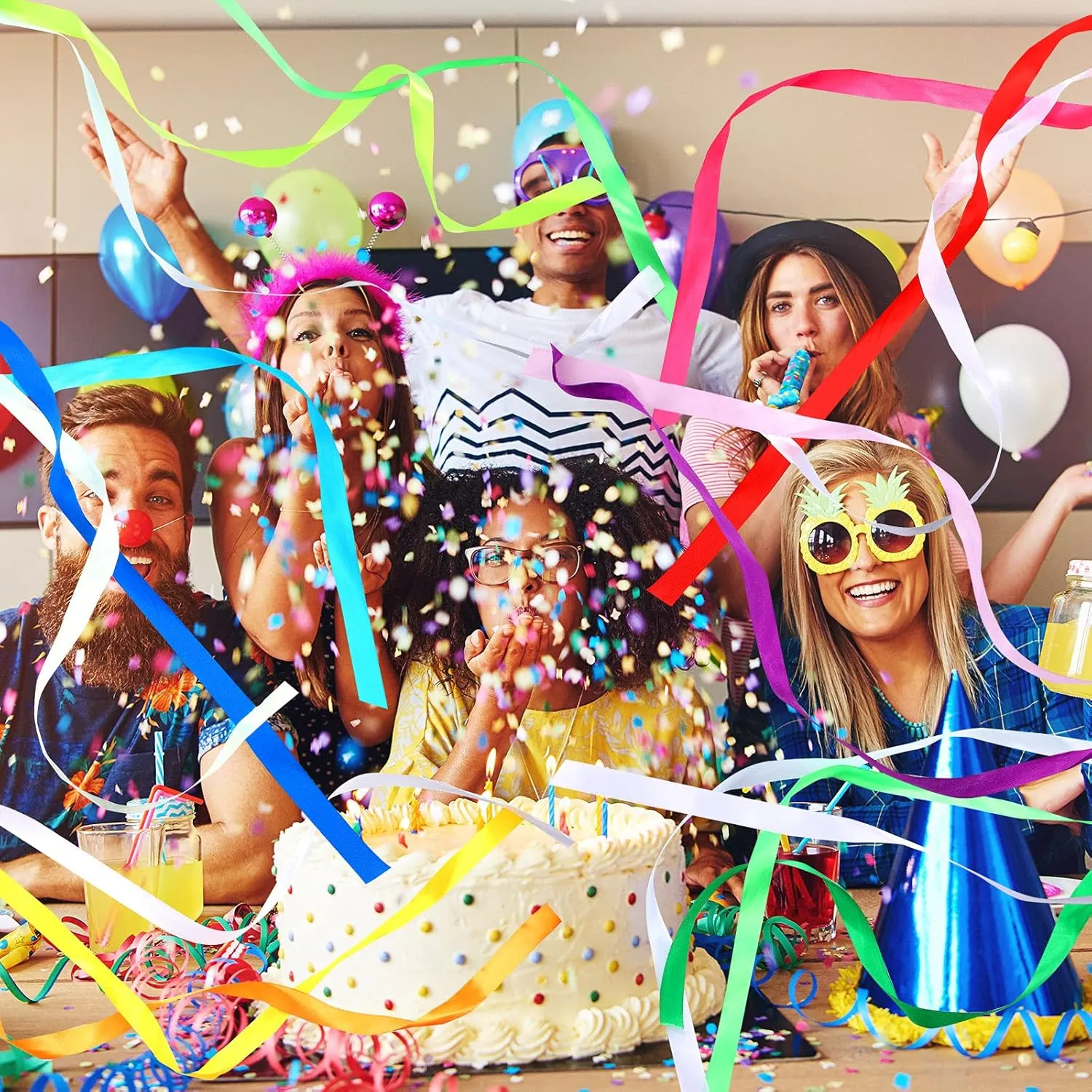 packer clutch silk cavern Streamers Party Streamers with Bells Silk Fairy Stick Wands for Wedding$ Party$ Holiday$ Activities(Multicolored) Chalyna 100 Pieces Lace Ribbon Wedding Sticks Colorful Ribbon 