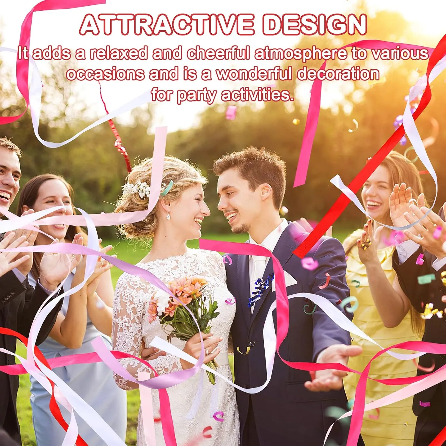 packer clutch silk cavern Streamers Party Streamers with Bells Silk Fairy Stick Wands for Wedding$ Party$ Holiday$ Activities(Multicolored) Chalyna 100 Pieces Lace Ribbon Wedding Sticks Colorful Ribbon 