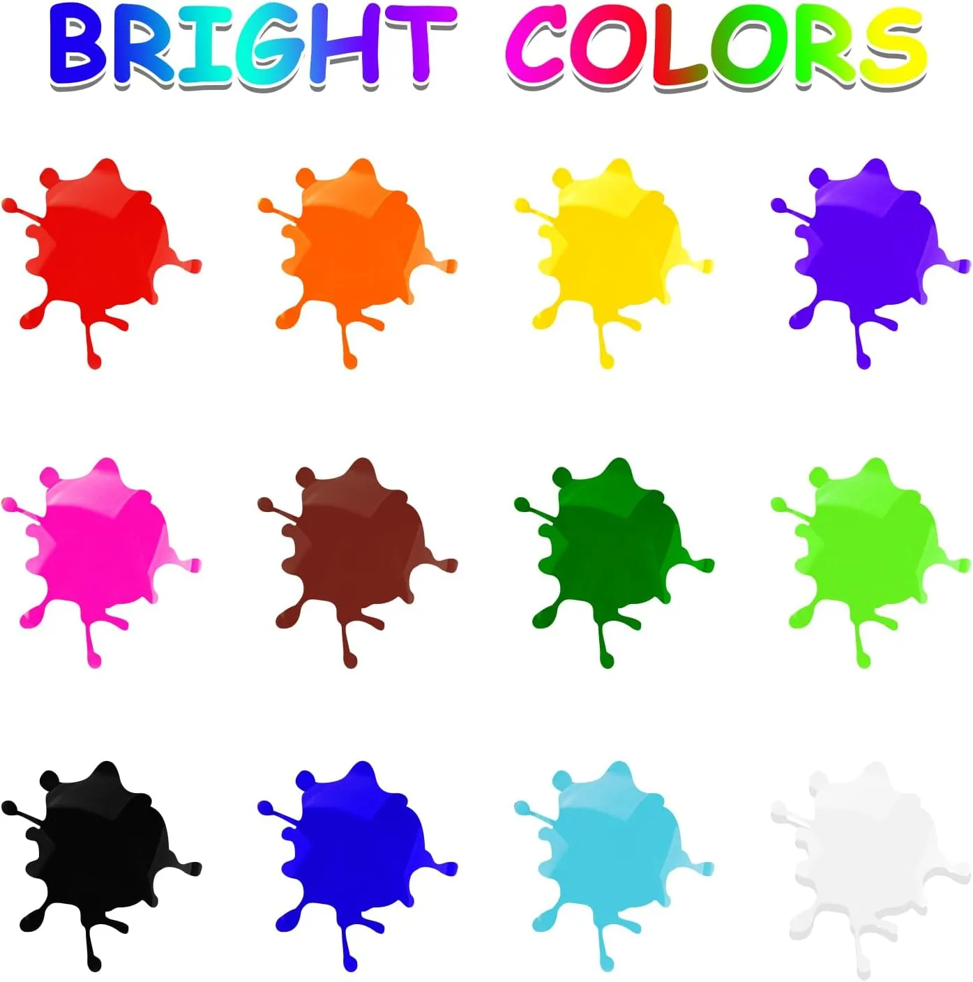 Paint for Hand and Feet, Mess Free Art Supplies for Kids, DIY Crafts, Kids Gifts, Ages 3  ABEIER Washable Finger Paint Kit for Toddlers, 12 Colors with Paint Tools, Safe Non-Toxic, cripple Baby Safe 