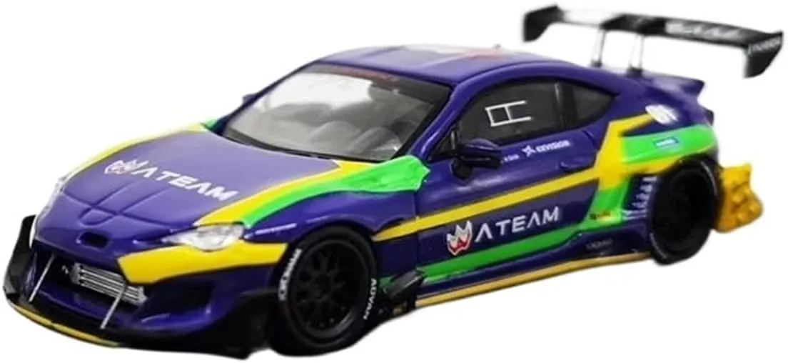 Pandem GT86 Rocket Bunny refute realistic coloration EVA 01 1 64 Purple Diecast Model Car Collectible Display Boys Toy Vehicle Festive Deluxe Gift Resin Car Vehicle Model Fit for 