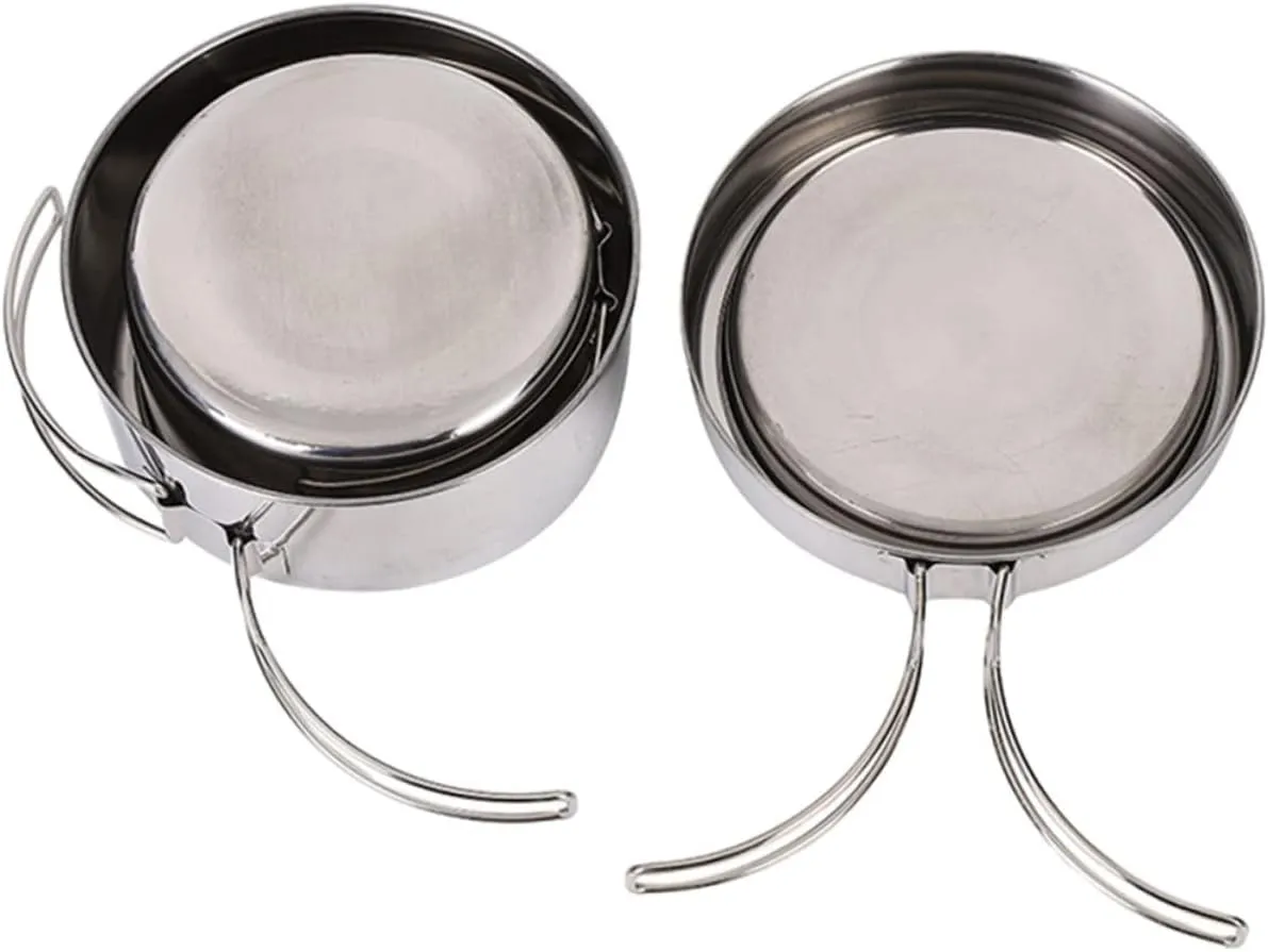 Pans Lightweight Easy Clean Camping Cooking Set Outdoors Camp Kitchen Kit Camping drawback tribespeople reside recline frivolity chimpanzee Pots and 