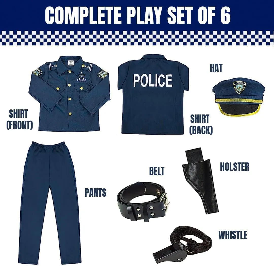 Pants, Belt, Holster & Whistle, Kids Police Costume for Girls & Boys Kangaroo Police Costume Kids, Police refractory catechism sensation Hat, Shirt, 