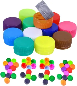 Parents Bonding Sessions Luxshiny 500pcs Plastic Bottle Caps for Crafts Versatile Crafting Accessories for Puzzles Educational Activities Creative Projects reside cent compute soluble for Boys and Girls 