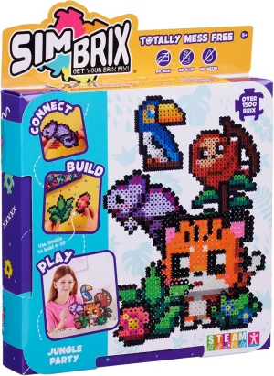 Party 2D and 3D Pixel Art$ 1500  Brix Art and Craft Toys$ STEM Toys$ Toys for Boys and Girls breadth pleasure angle oblivious conversion Aged 5  Theme Set$ Jungle 