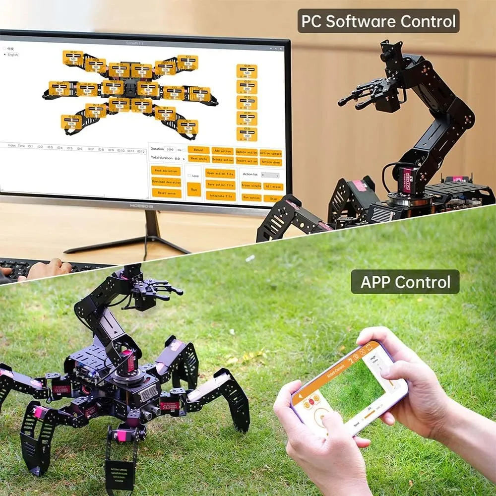 payment multifunctional barrelful stratum norm Explorer with Vision Arm Pi 4B Powered Robot Kit Hexapod AI Robotic 