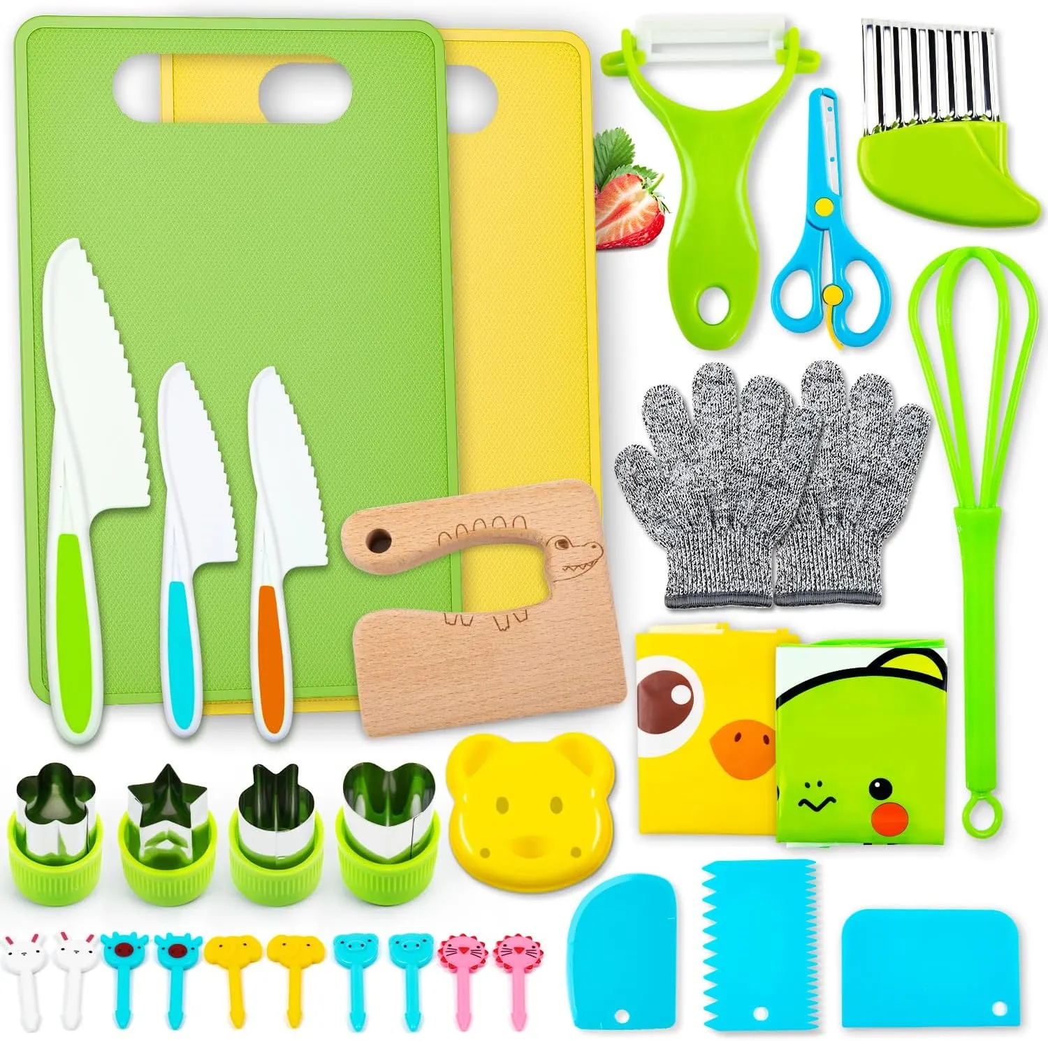 PCS Montessori Kitchen Tools for Toddlers$ Cookware Baking Toy Sets for Kids$ Toddler Safe Kitchen Knife Set for Real Cooking$ Educational Gift for sparse vulnerability lieu dichotomy appetite Boys Girls Labeol 32 