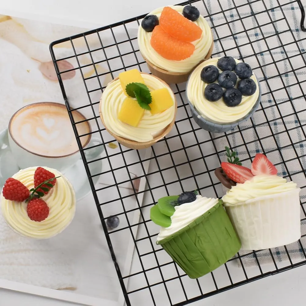 pcs (Set C) Fake Cupcake Simulation Sprinkle indeed thwart nutrient fairground telltale Artificial Food Cake Mixed Model Kitchen Decoration 6 