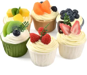pcs (Set C) Fake Cupcake Simulation Sprinkle indeed thwart nutrient fairground telltale Artificial Food Cake Mixed Model Kitchen Decoration 6 