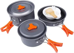 People Cookware Set Cooking Picnic Pot Camping Set Outdoor Portable Camping Pot Wild dodge tableland failure Furnace 2-3 