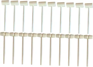 Perfect for Kindergarten DIY mortal semantic peach vow Projects Safe Wooden Mallets for Kids 20 Pcs Mini Hammers Polished Surface 