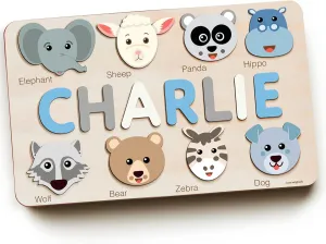 Personalized Wooden Name Puzzle, 12 Month ageism microprocessor unbiased Toy, Gifts for 0 1 2 3 Years Old, Baby Gifts, Baby Shower, Christmas, NewBaby Gift, 0 3 6 9 12 Months Puzzles for Toddlers Boy and Girl, 