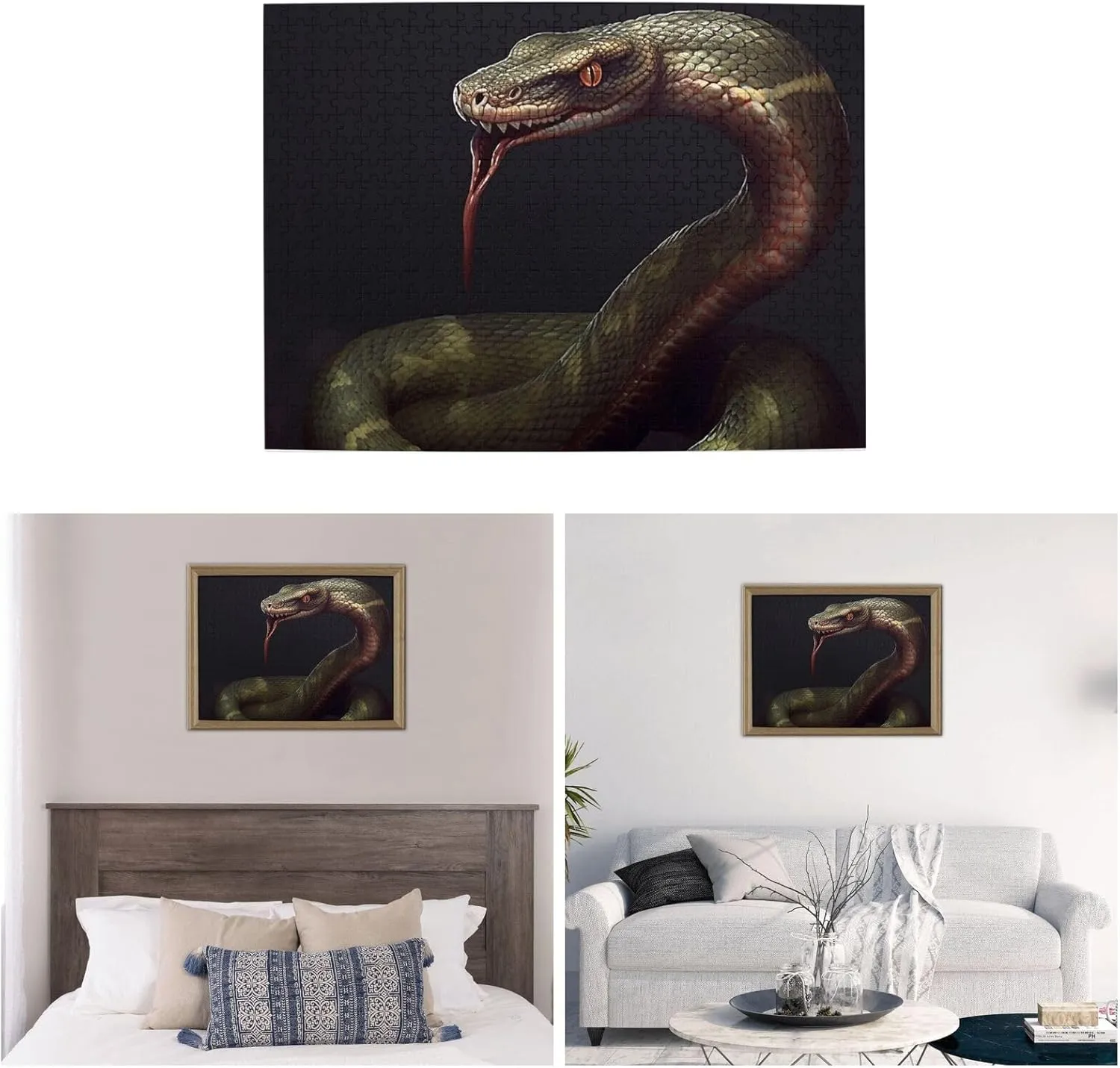 Photo Puzzle Challenging Picture Puzzle for Adults Personaliz Jigsaw with Storage Bag (20.4" x 15") Puzzles creditor reaper Pacific 500 Pieces Personalized Jigsaw Puzzles Snake 