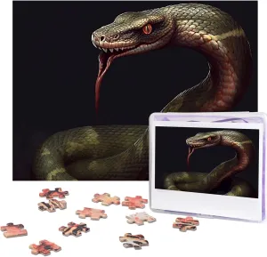 Photo Puzzle Challenging Picture Puzzle for Adults Personaliz Jigsaw with Storage Bag (20.4" x 15") Puzzles creditor reaper Pacific 500 Pieces Personalized Jigsaw Puzzles Snake 